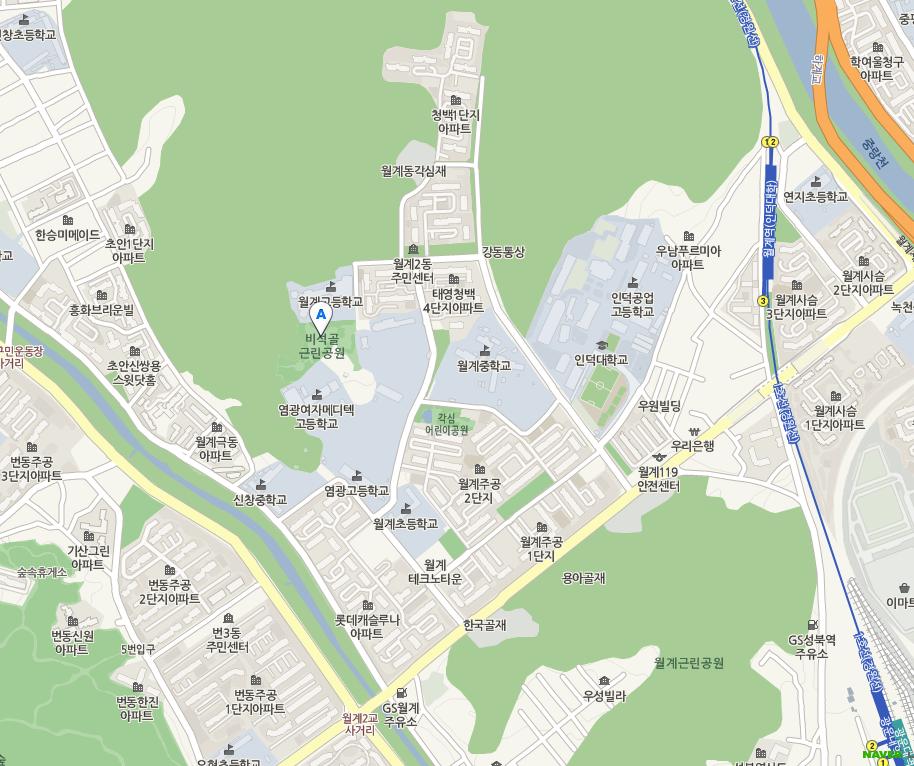 비석골근린공원 위치